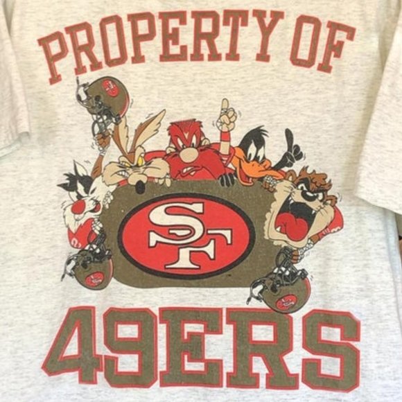 Vintage NFL San Francisco 49ers Looney Tunes T-Shirt, San Francisco 49ers Shirt, - Picture 2 of 2